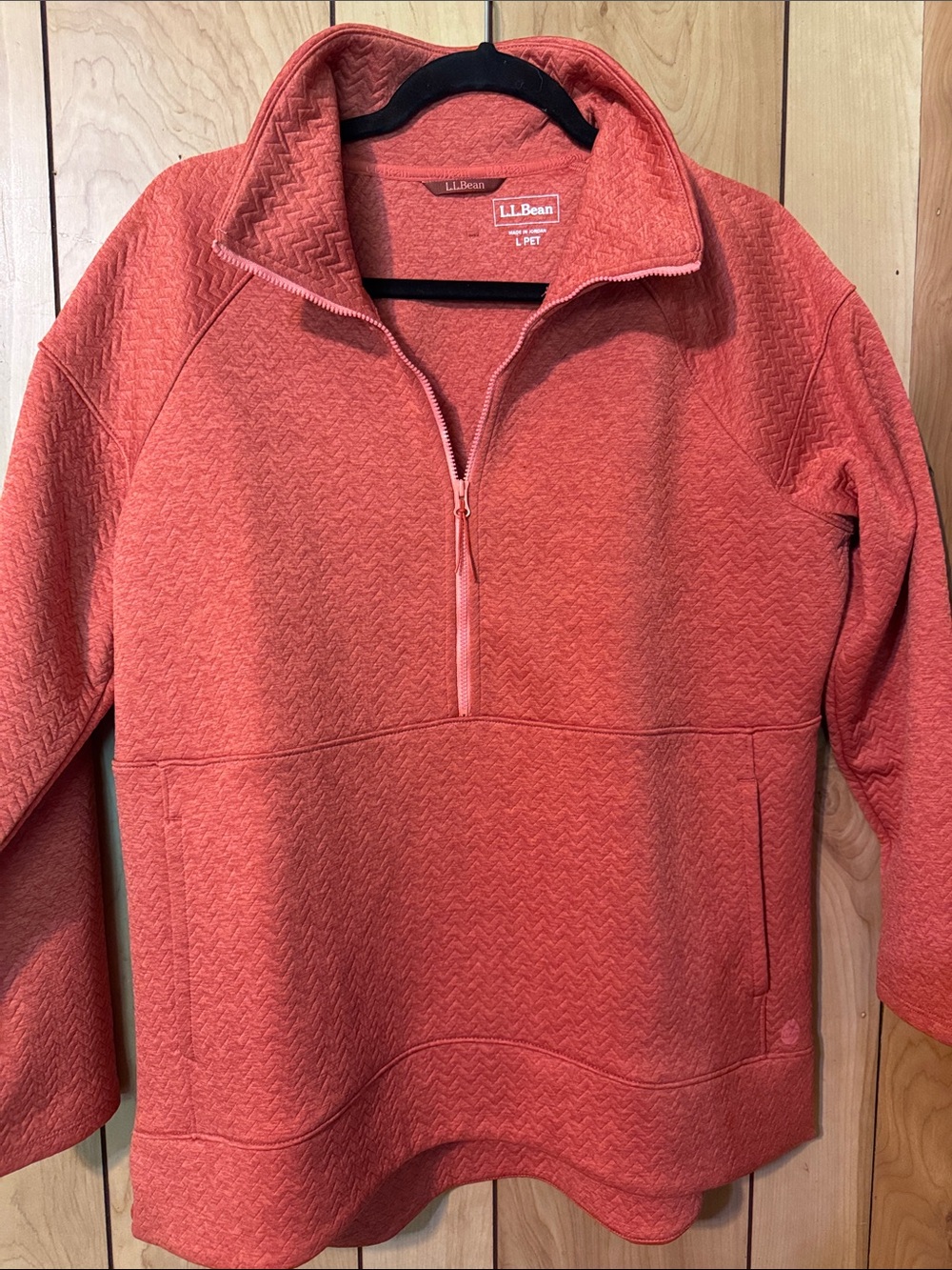 L.L. Bean Women's Coral Zip-Up Sweater
